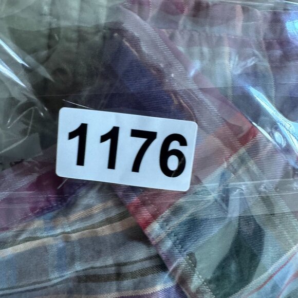 Ralph Lauren Mens Classic Plaid Long Sleeve Button Down Shirt M Cotton Purple - Picture 7 of 7